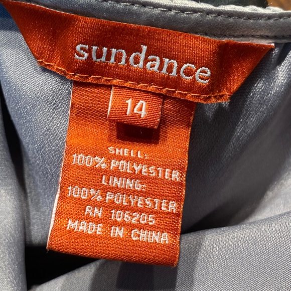 Vintage Sundance Dove Gray Silky A-line Skirt Size 14 - Picture 5 of 12